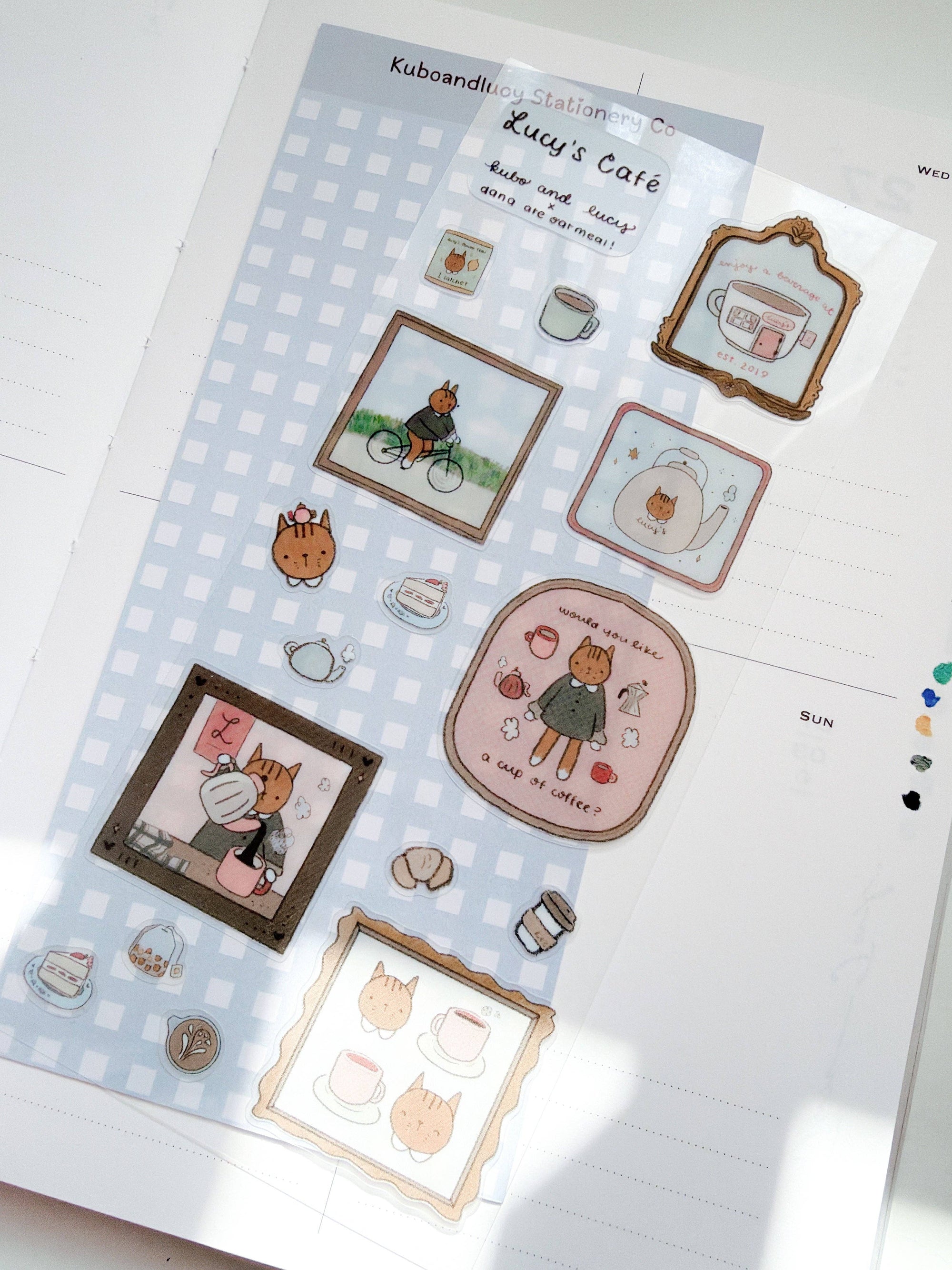 Lucy’s Cafe PET Sticker Sheet