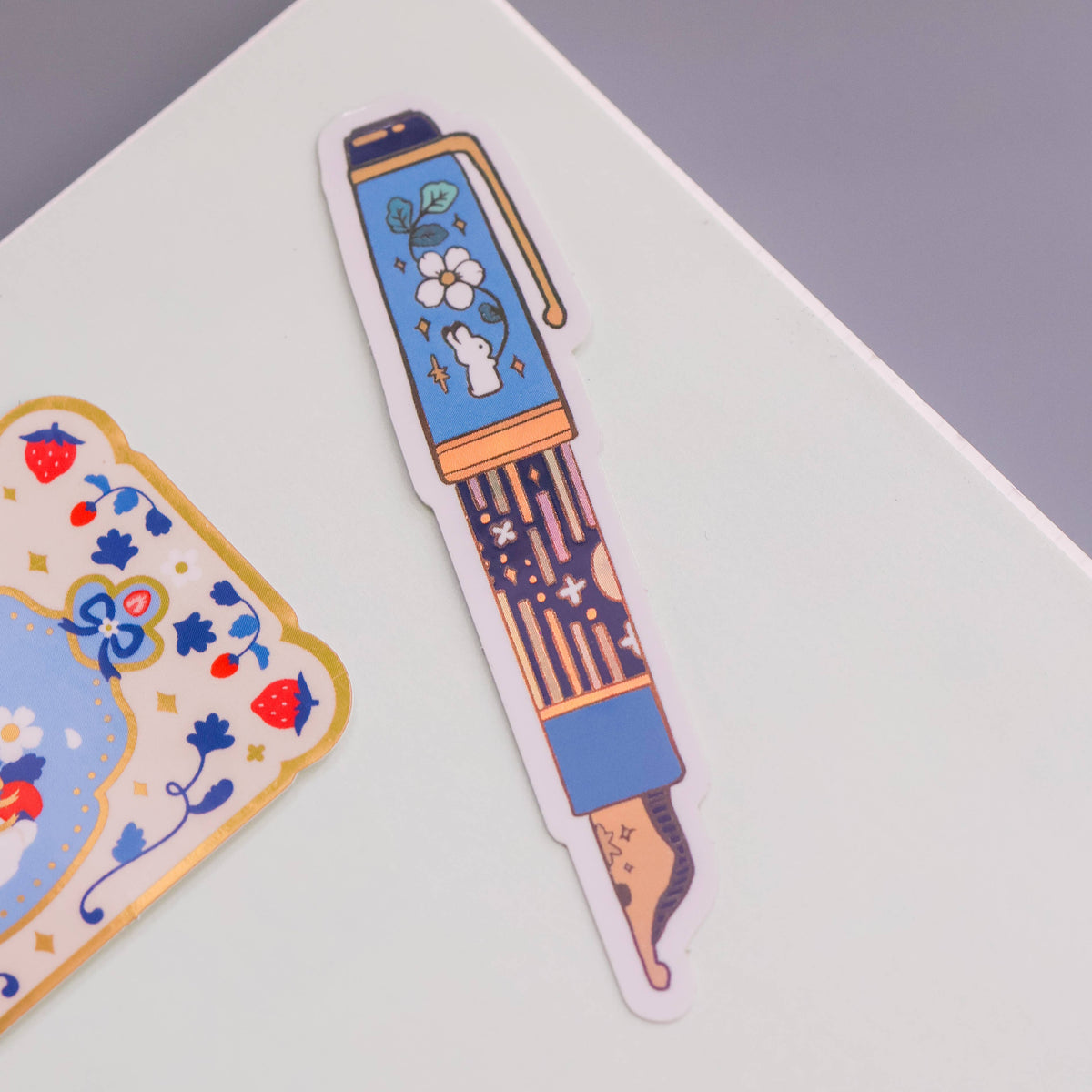 Vinyl Sticker (Holographic) Rabbit Fountain Pen