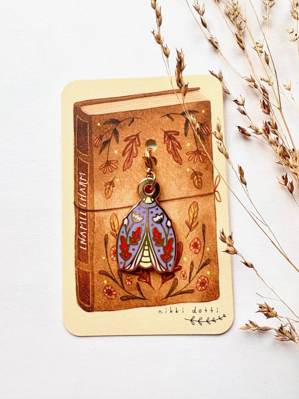 Moth Enamel Charm