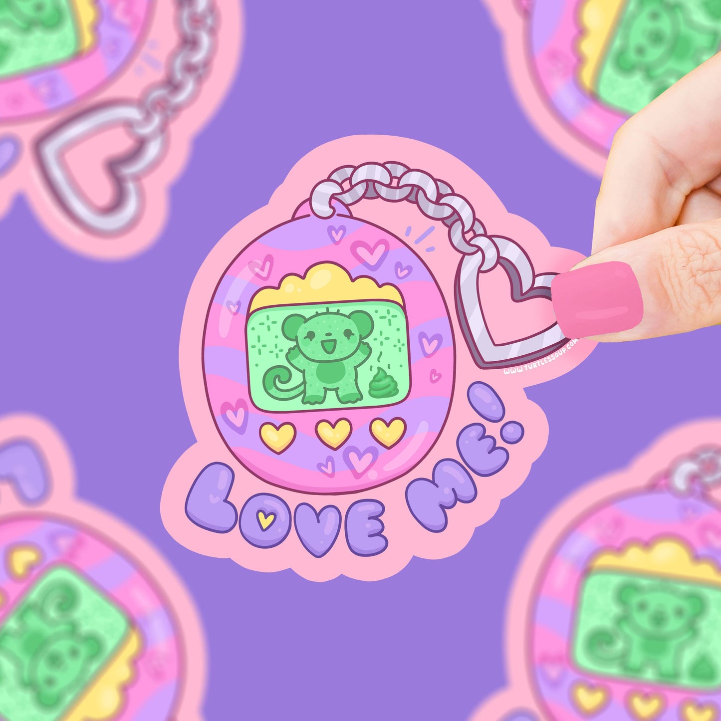 Love Me Virtual Pet Valentines Vinyl Sticker