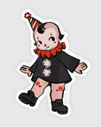 Vintage Valentine Clown Sticker
