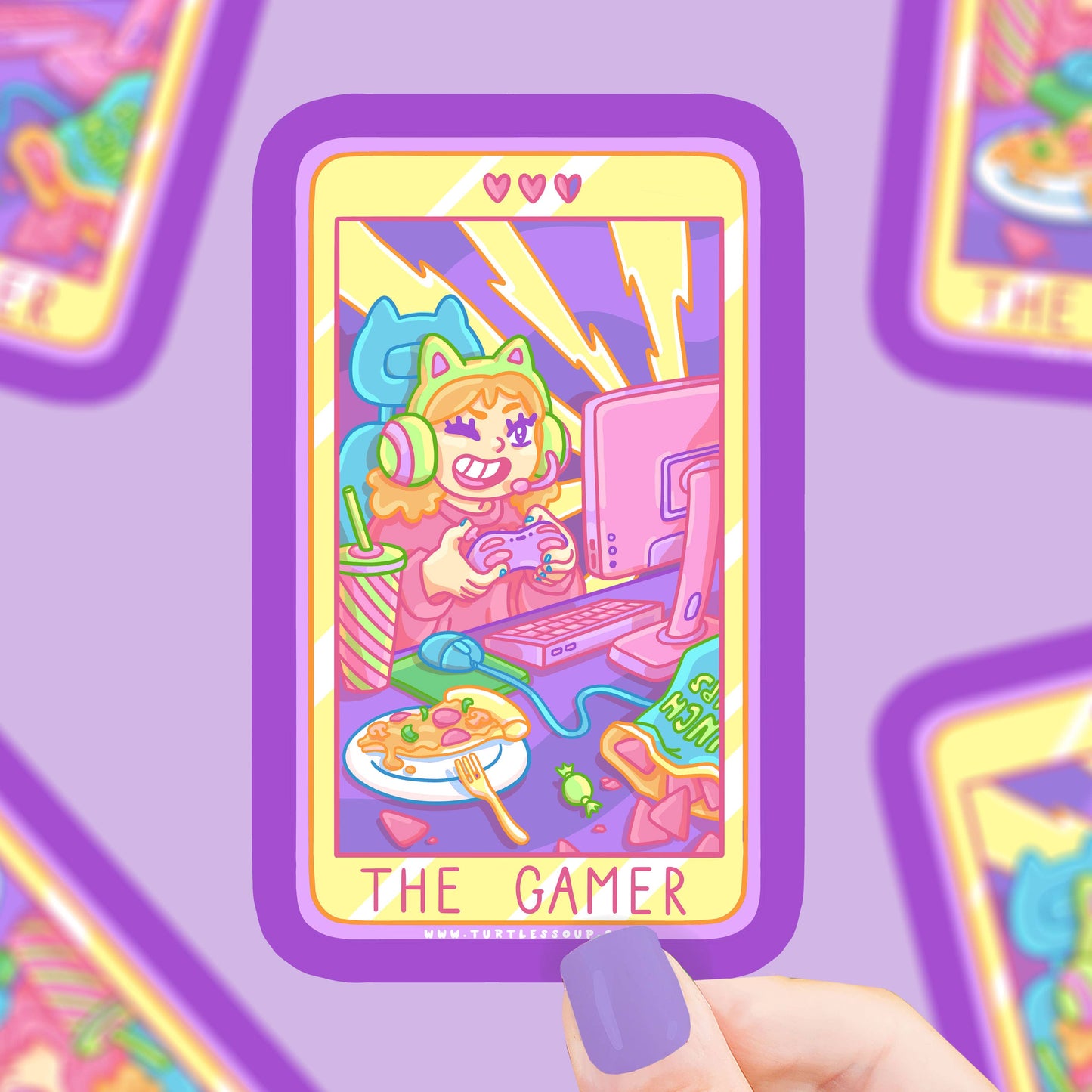 The Gamer Tarot Card Vinyl Sticker