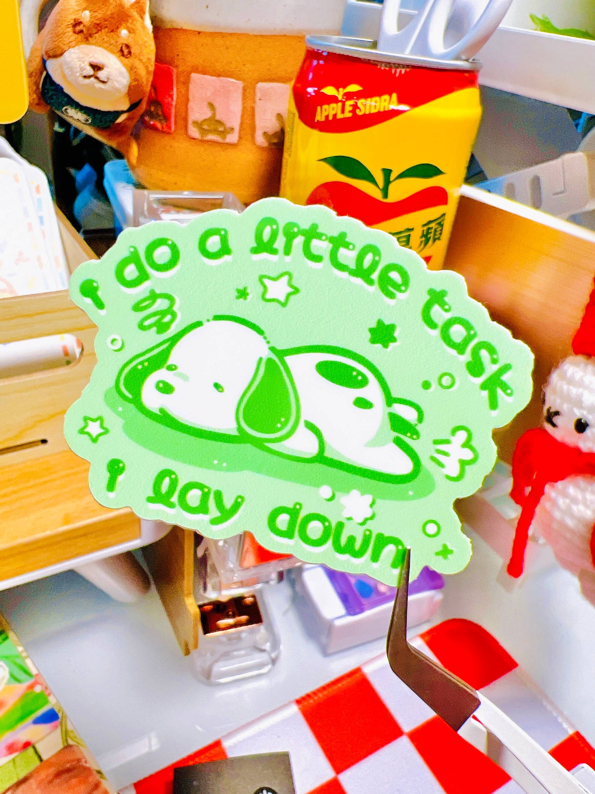 I Do a Little Task I Lay Down Vinyl Sticker