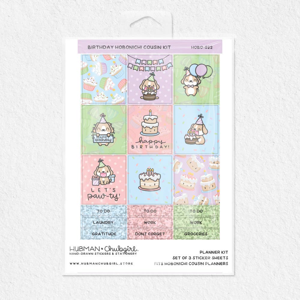 Birthday Theme Cousin Weekly Kit (Set of 3)