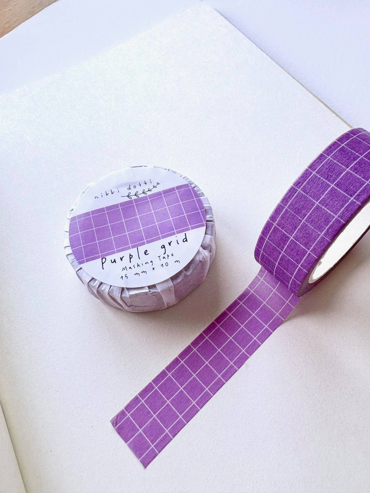 Purple Grid Washi Tape