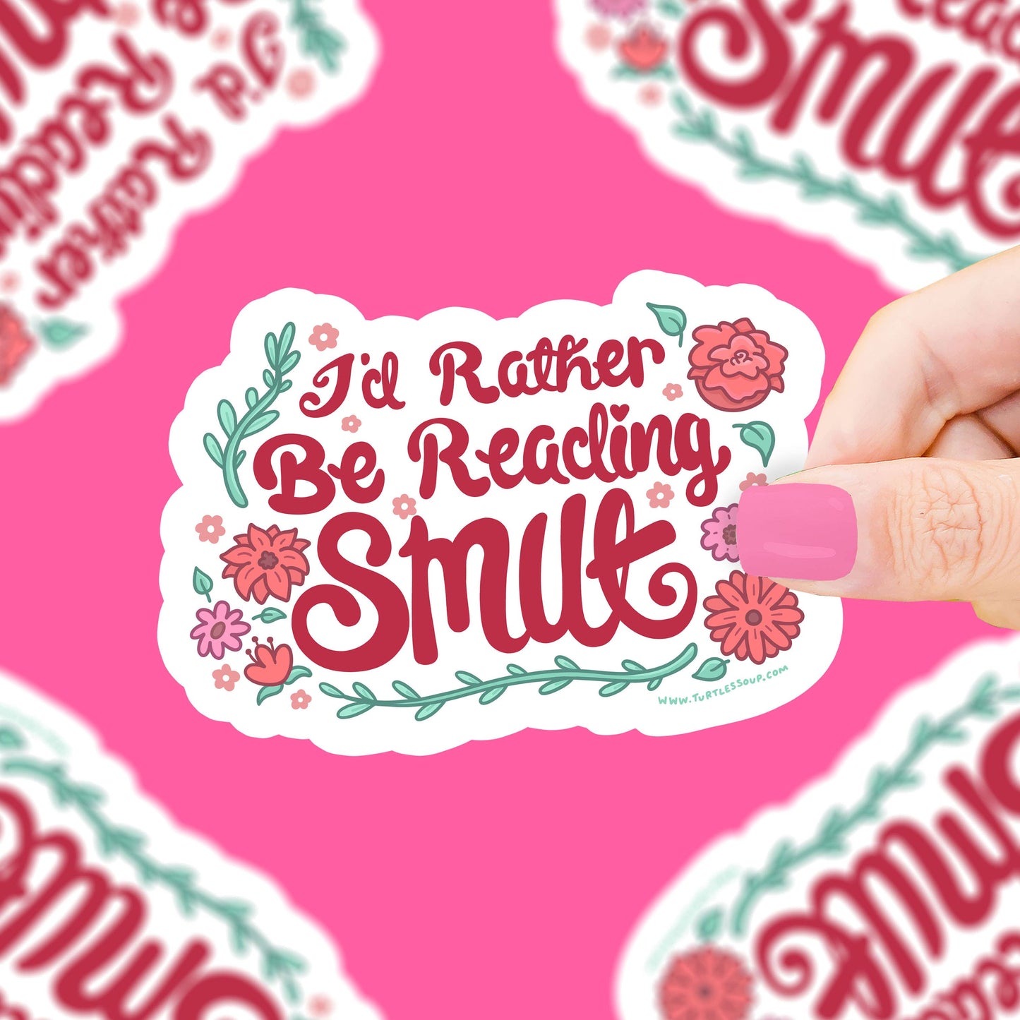 I'd Rather Be Reading Smut Vinyl Sticker