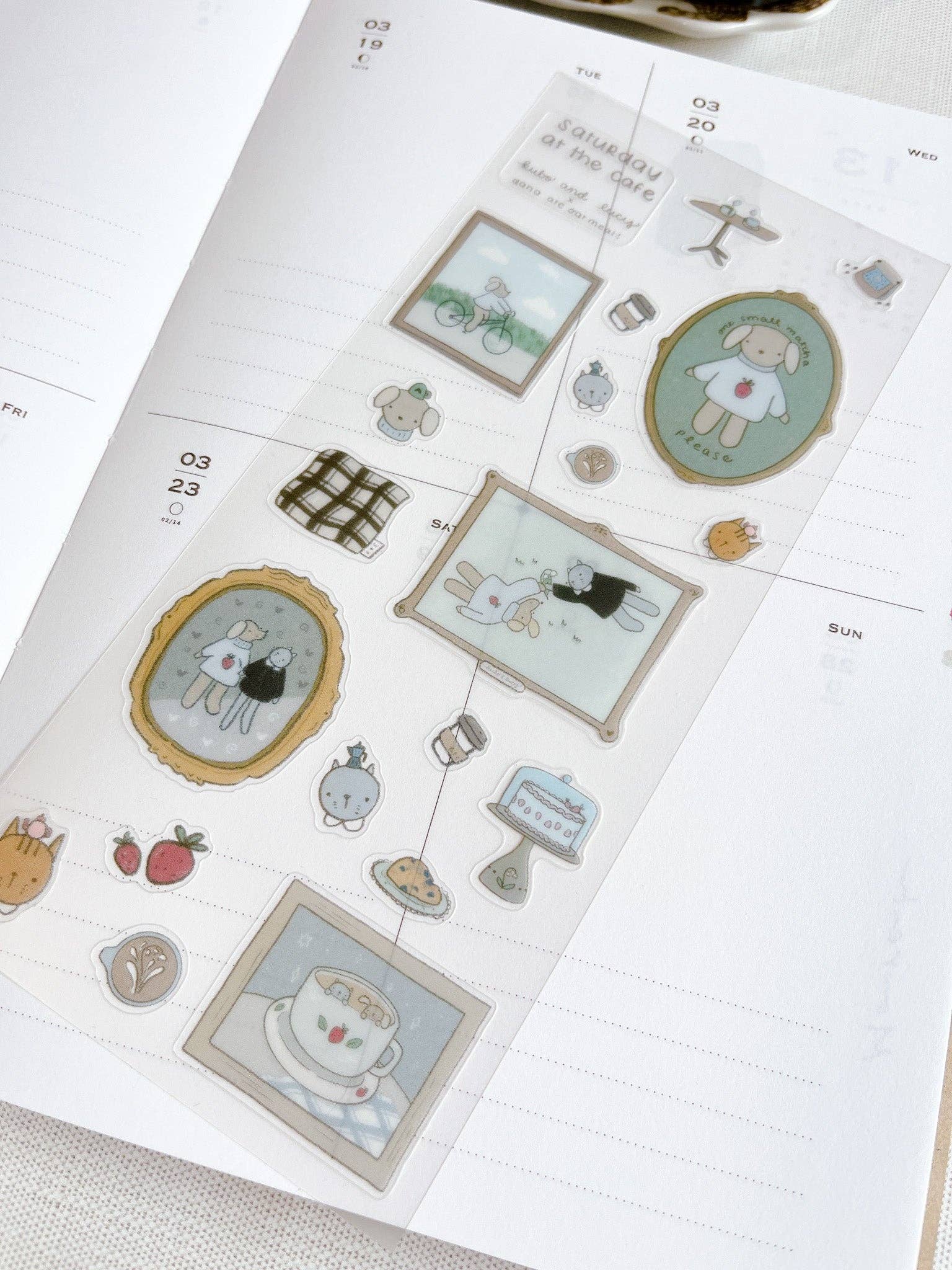 Saturday at the Cafe Sticker Sheet – Suteki Stickers