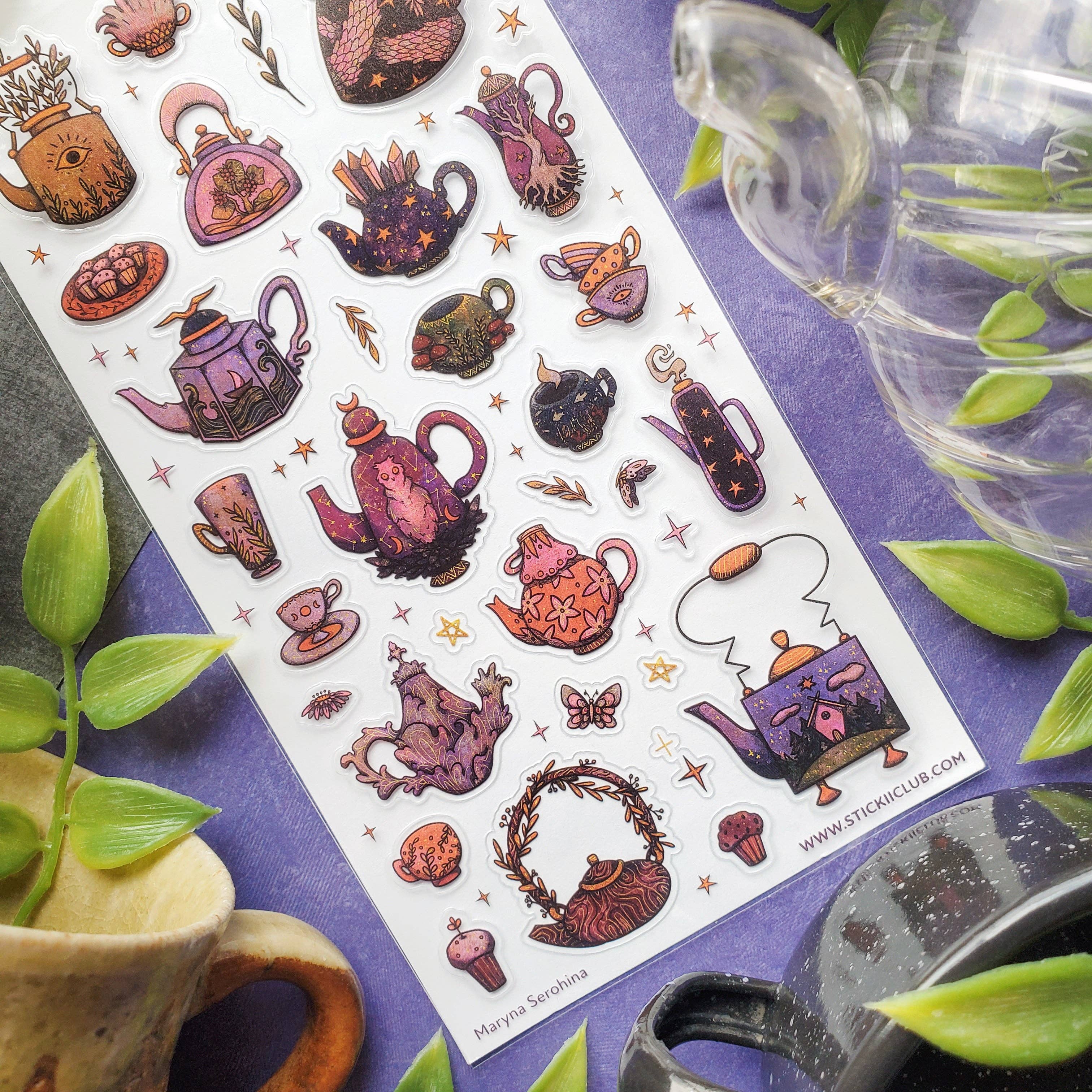 Starbrewed Tea Party Sticker Sheet – Suteki Stickers