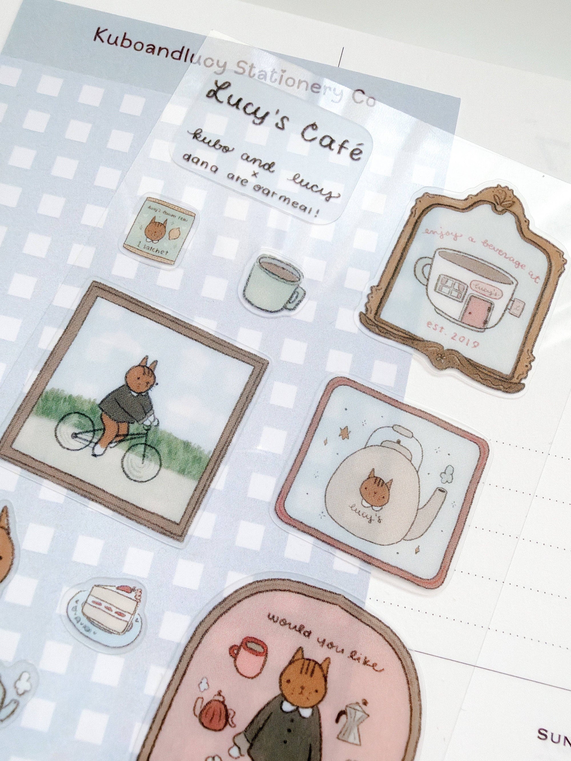 Lucy’s Cafe PET Sticker Sheet