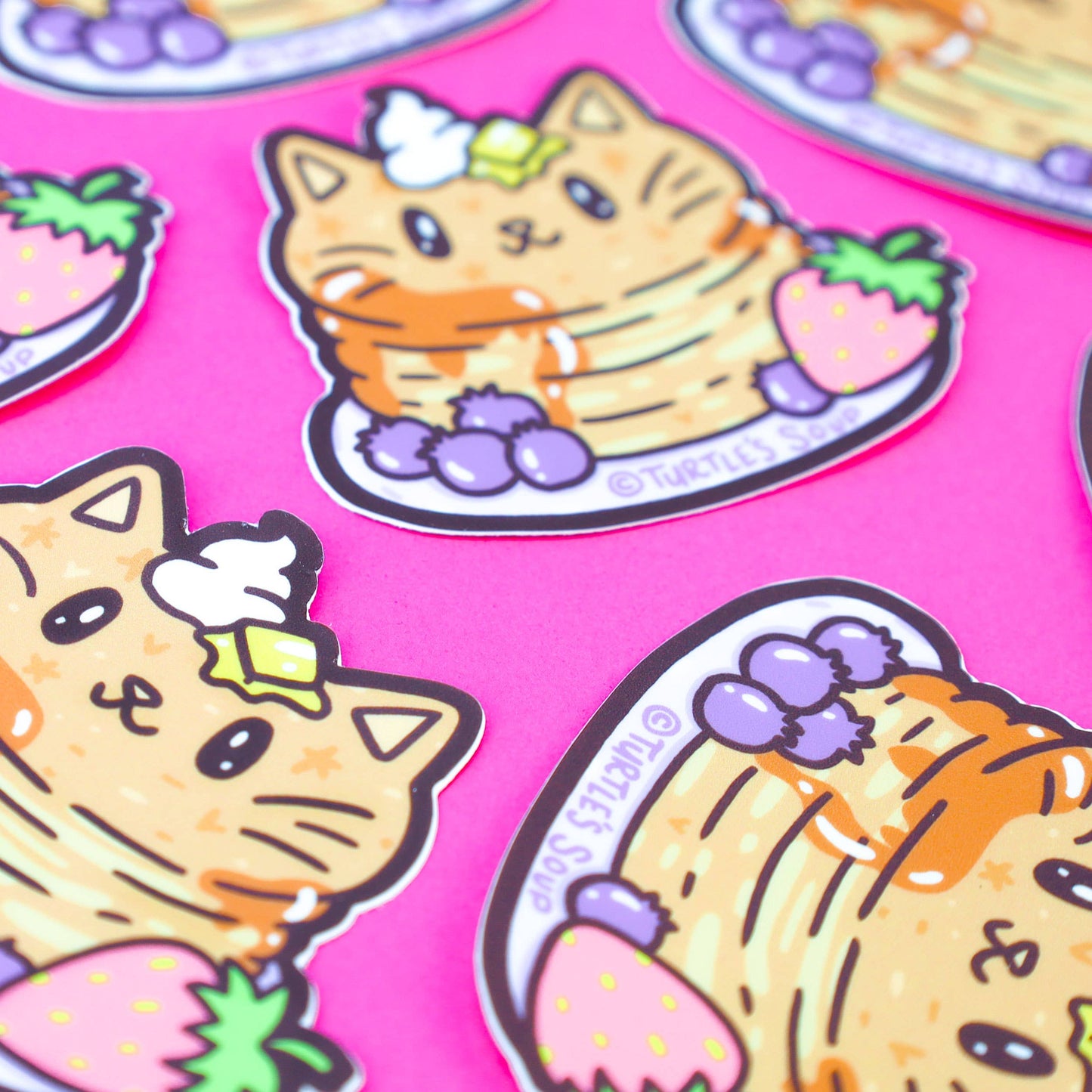 Pancake Kitty Vinyl Sticker