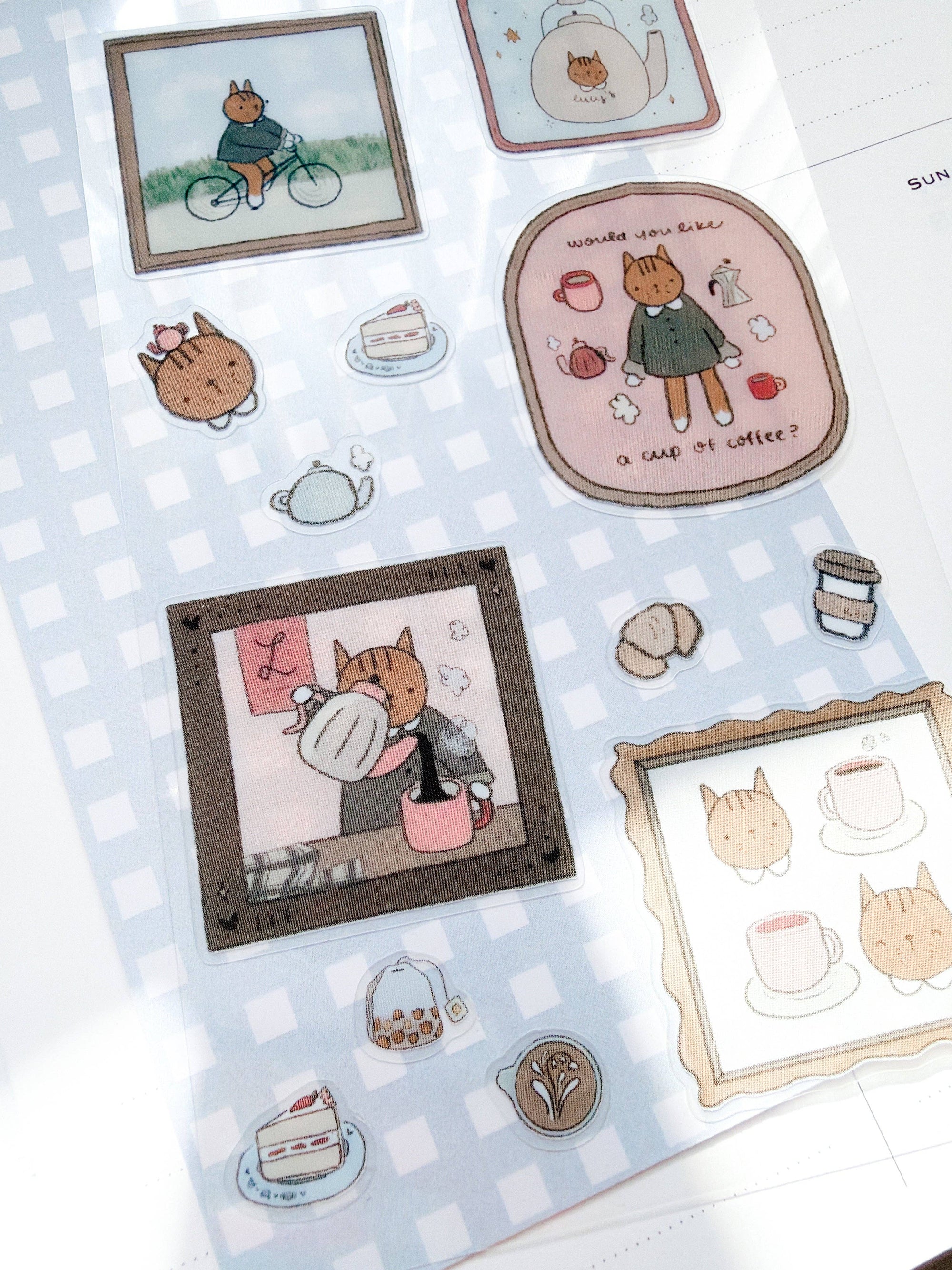 Lucy’s Cafe PET Sticker Sheet