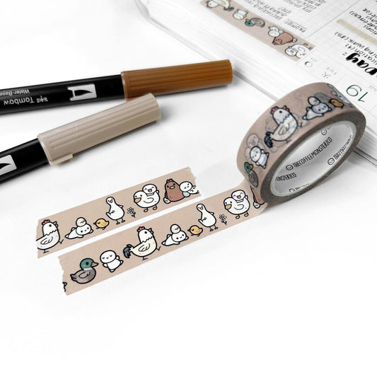 Silly Birds washi tape