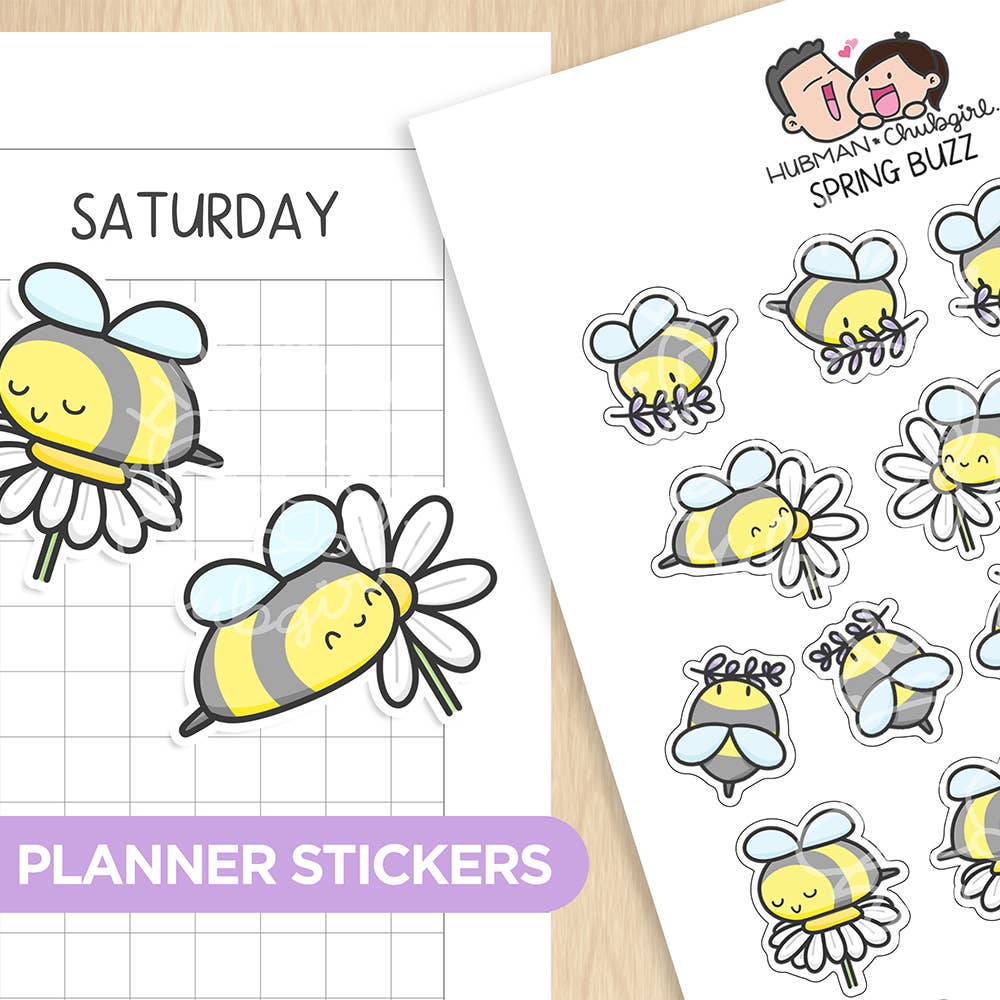 Spring Buzz Planner Stickers