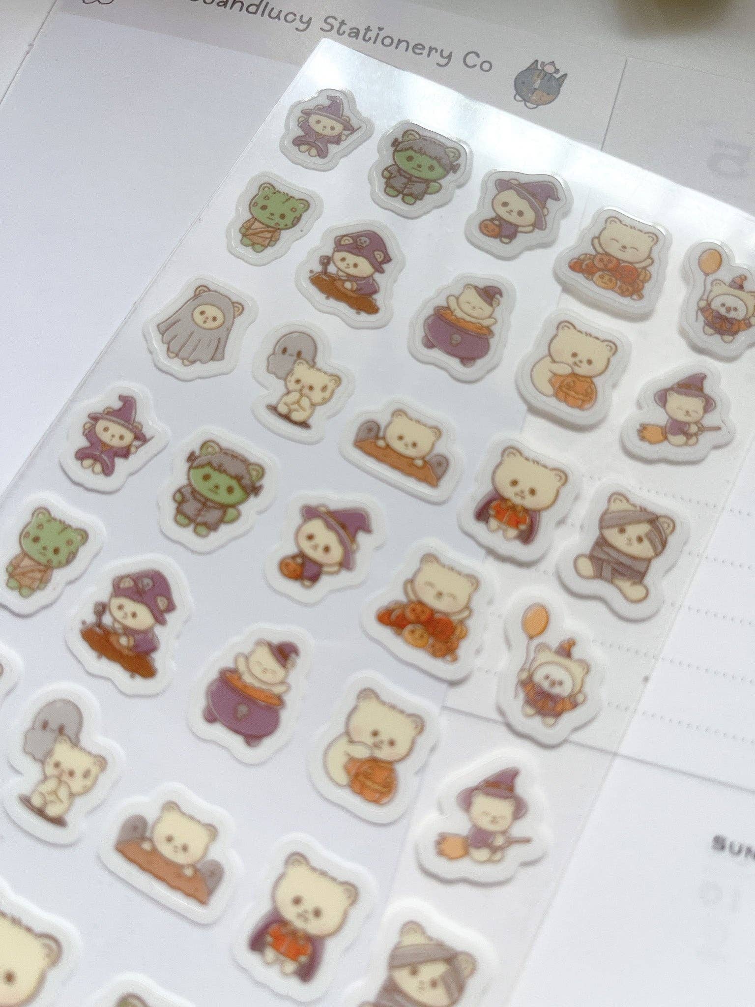 Halloween Bears Sticker Sheet