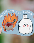 Professional Food Burner Chef Vinyl Sticker