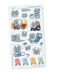 Corporate Cat Sticker Sheet