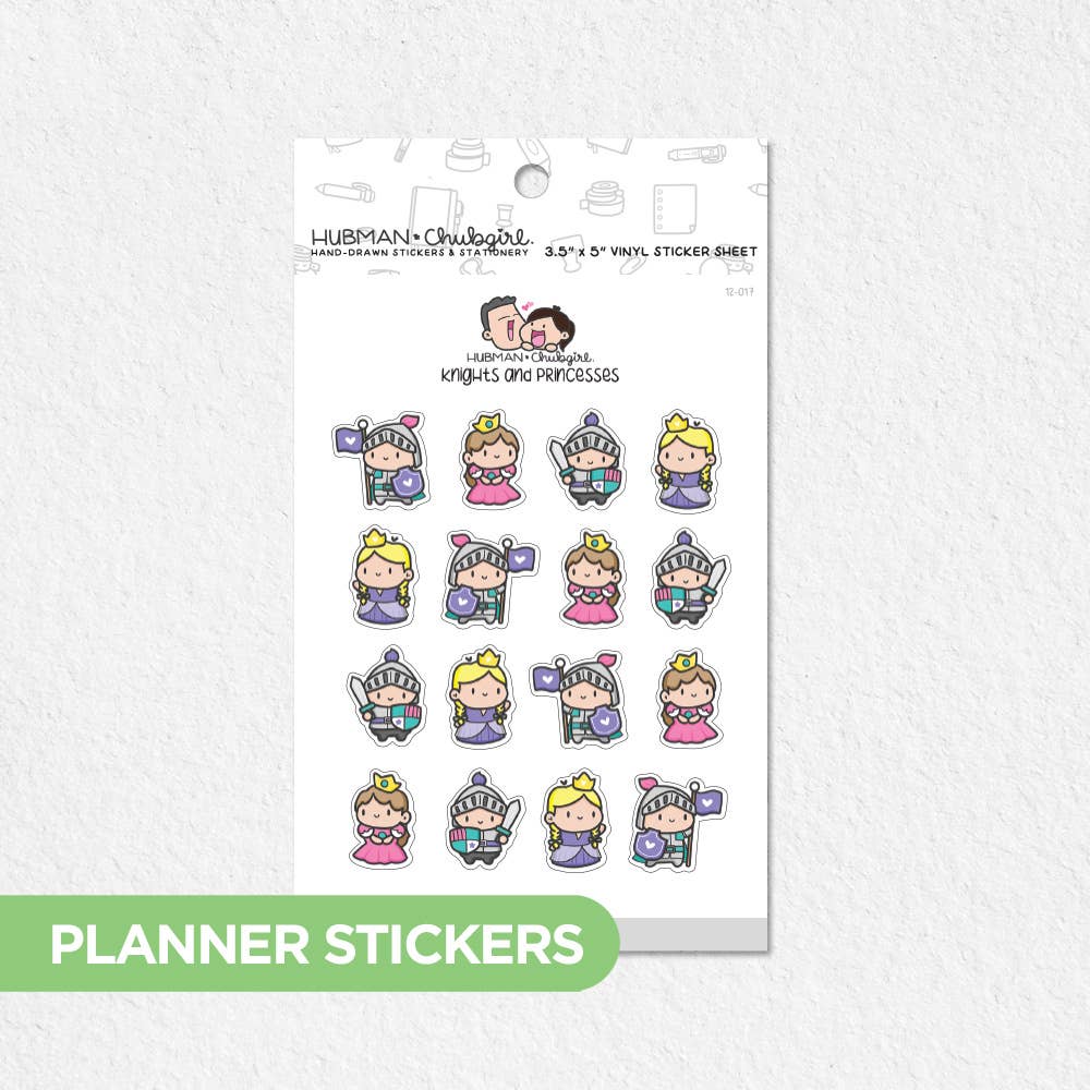 Knights & Princesses Planner Stickers