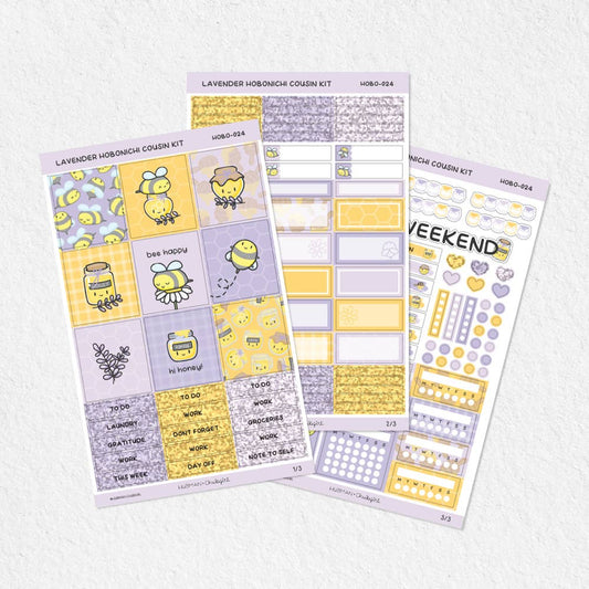 Honey Lavender Theme Hobonichi Cousin Weekly Kit (Set of 3)