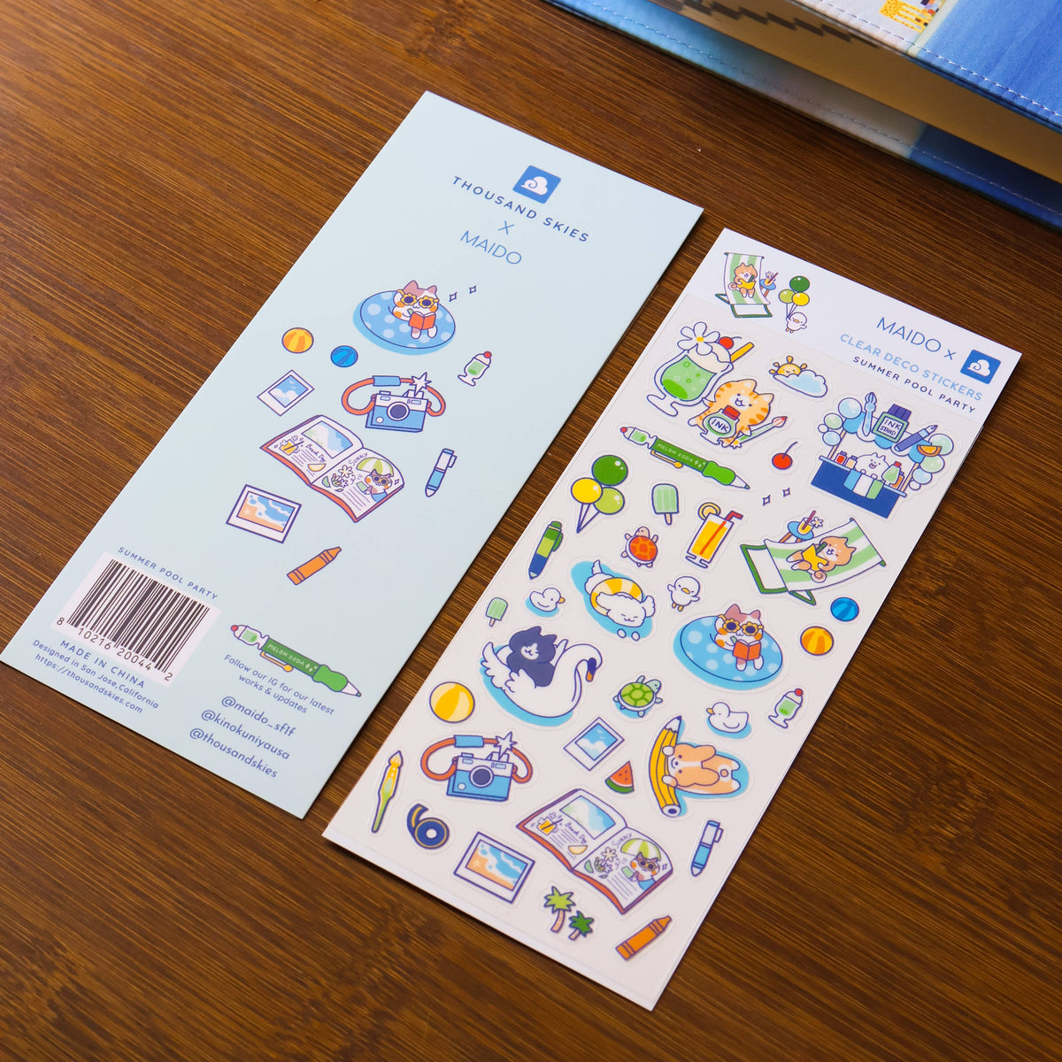 Summer Pool Party Sticker Sheet