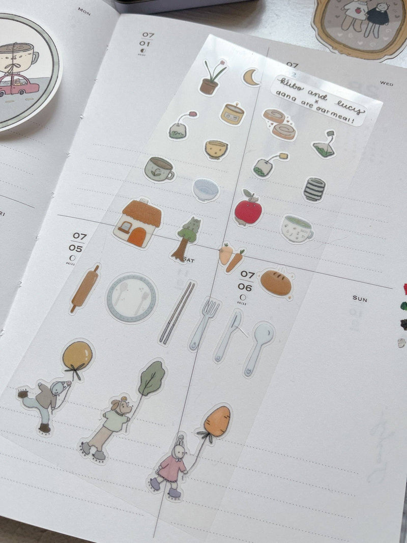 Tiny A Day With Friends Sticker Sheet