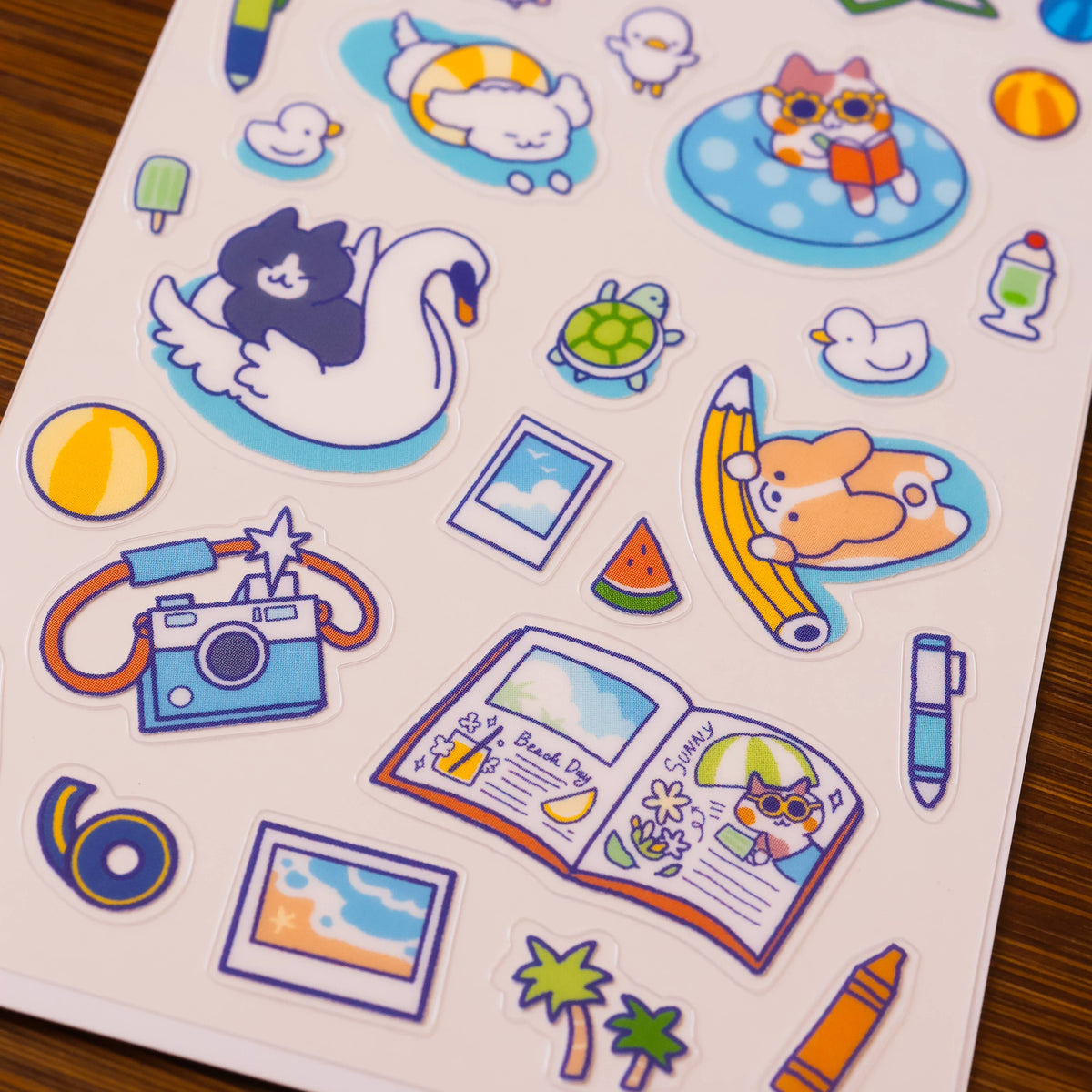 Summer Pool Party Sticker Sheet