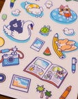 Summer Pool Party Sticker Sheet