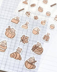Pumpkin Spice Kuma Sticker Sheet