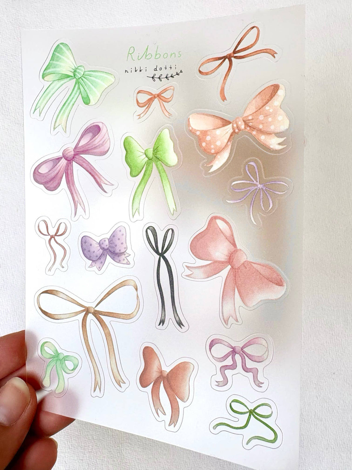 Ribbons Clear Sticker Sheet