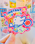Instant Overwhelm Bunny Vinyl Sticker