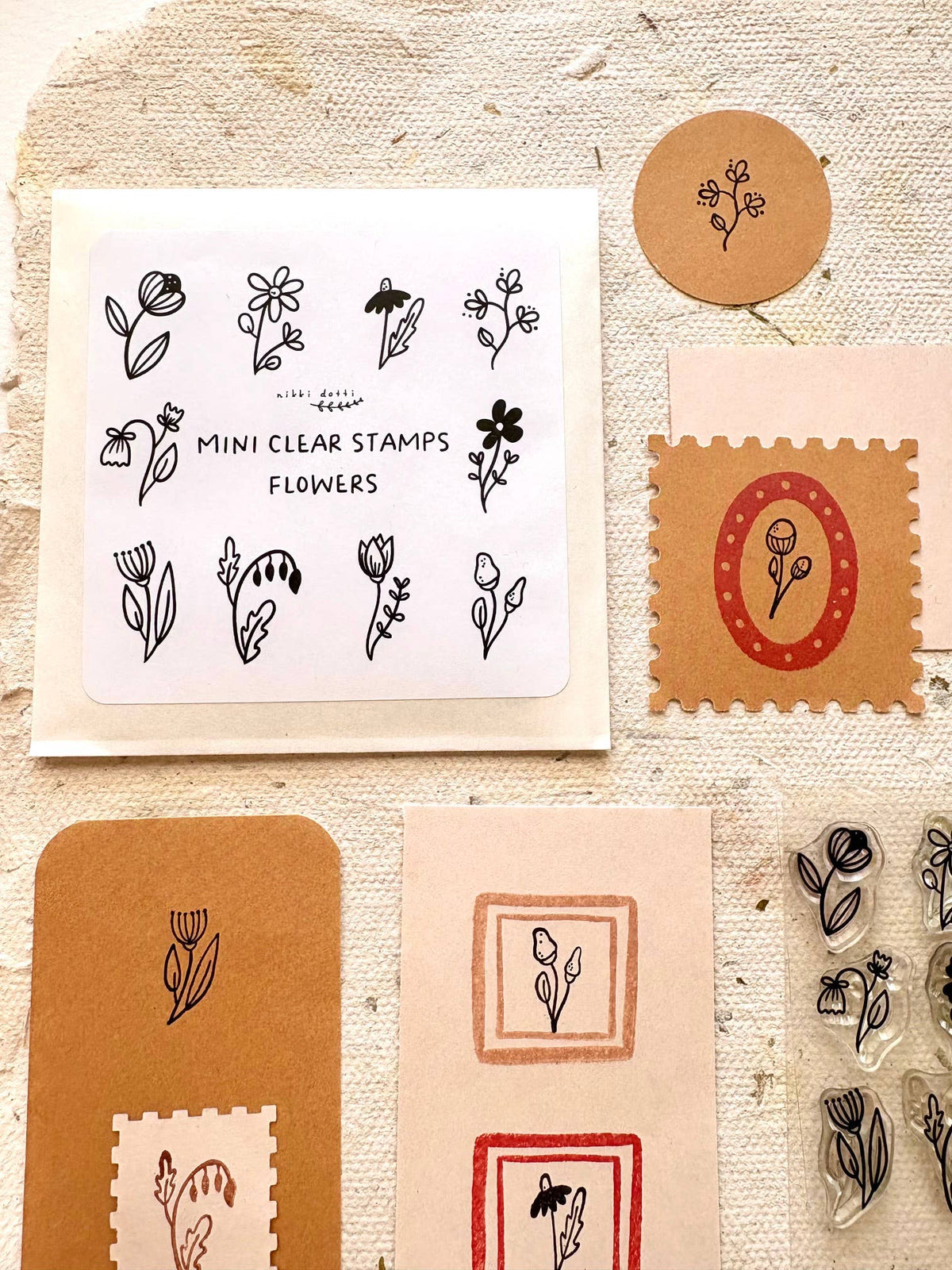 Flowers Mini Clear Stamp Set