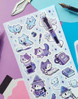 Magic Ink Cats Sticker Sheet