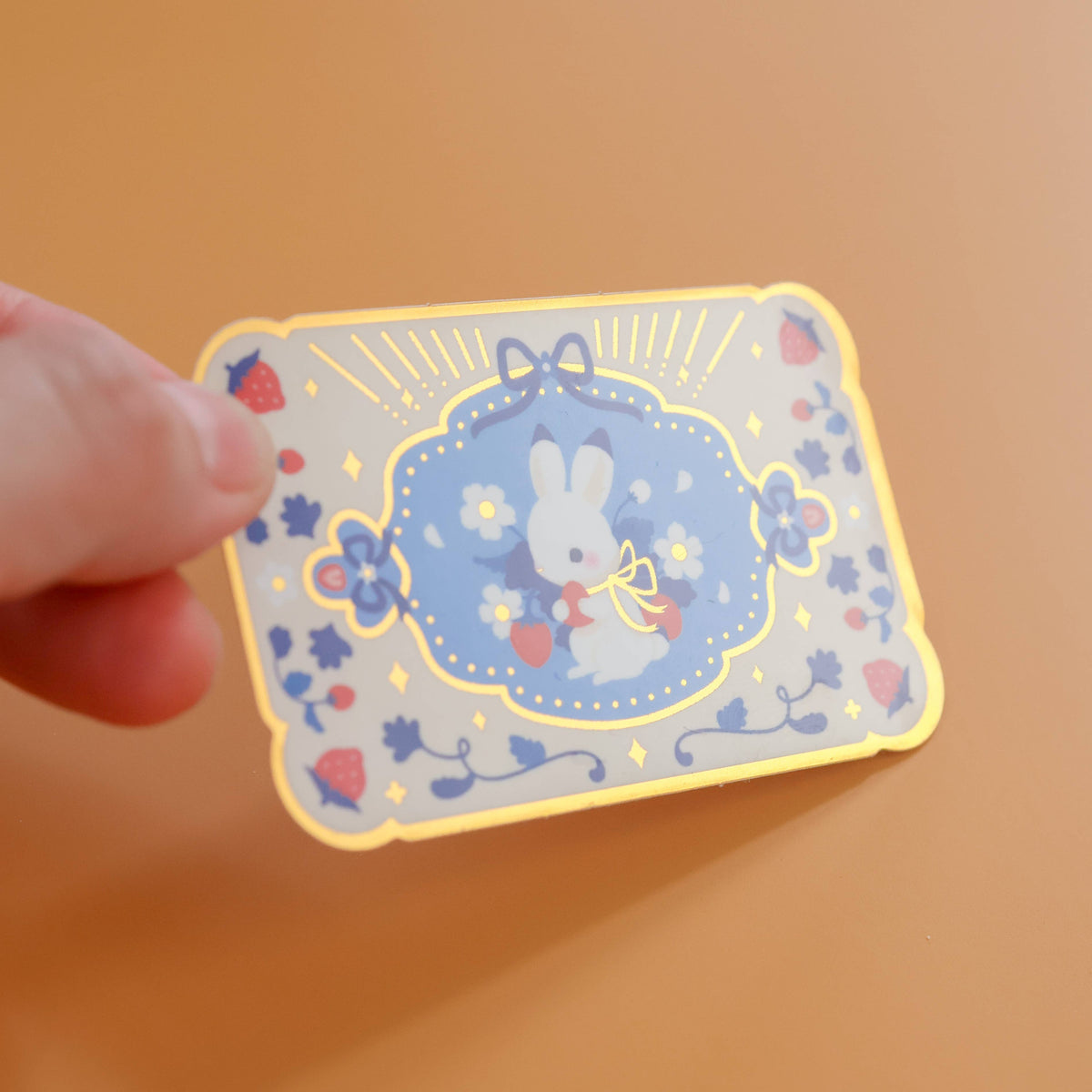 Strawberry Harvest Holographic Vinyl Sticker