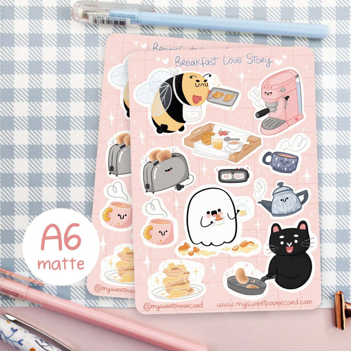 A6 Breakfast Stickers - Planner stickers