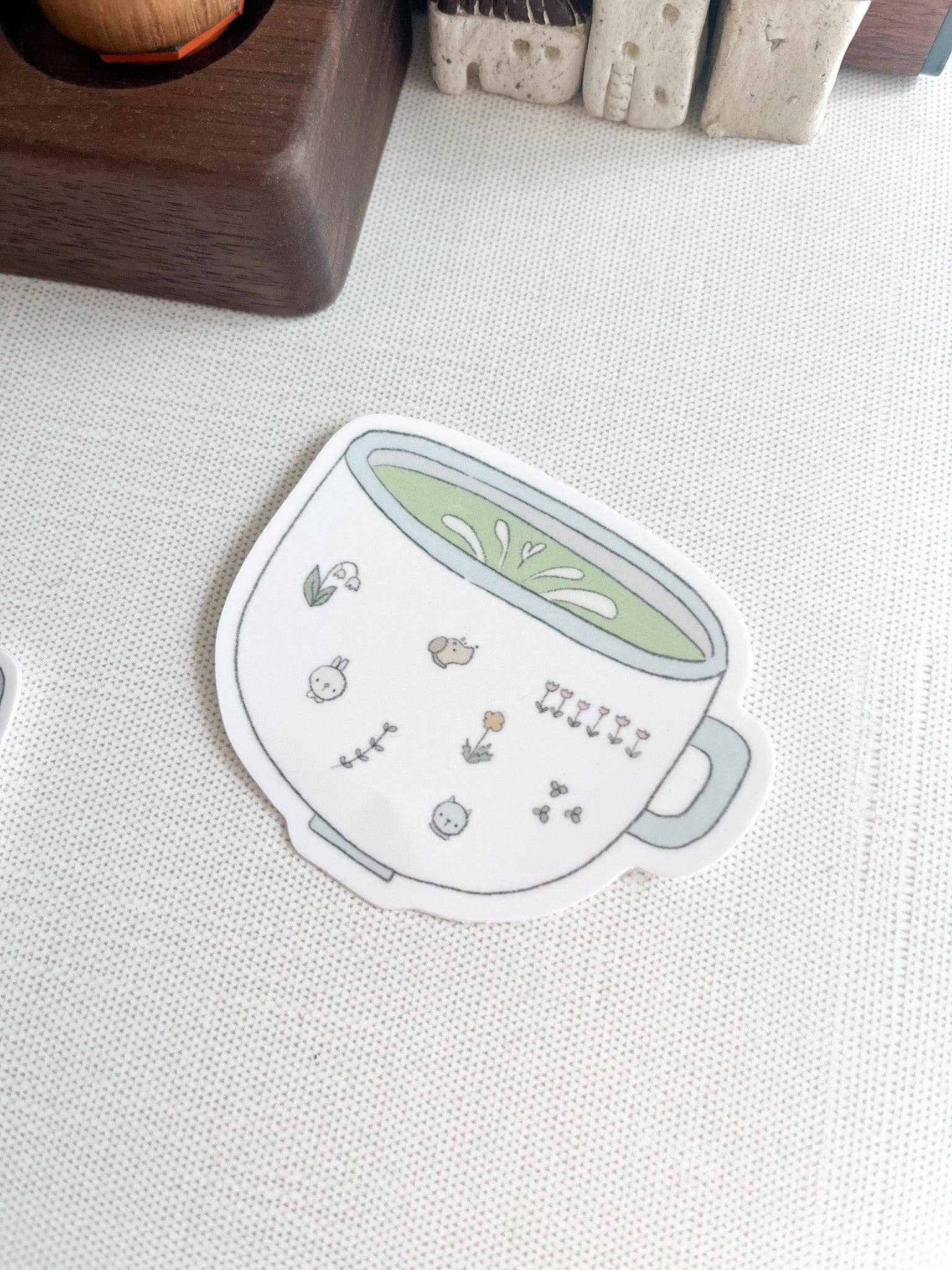 Cup of Matcha Glossy Vinyl Sticker