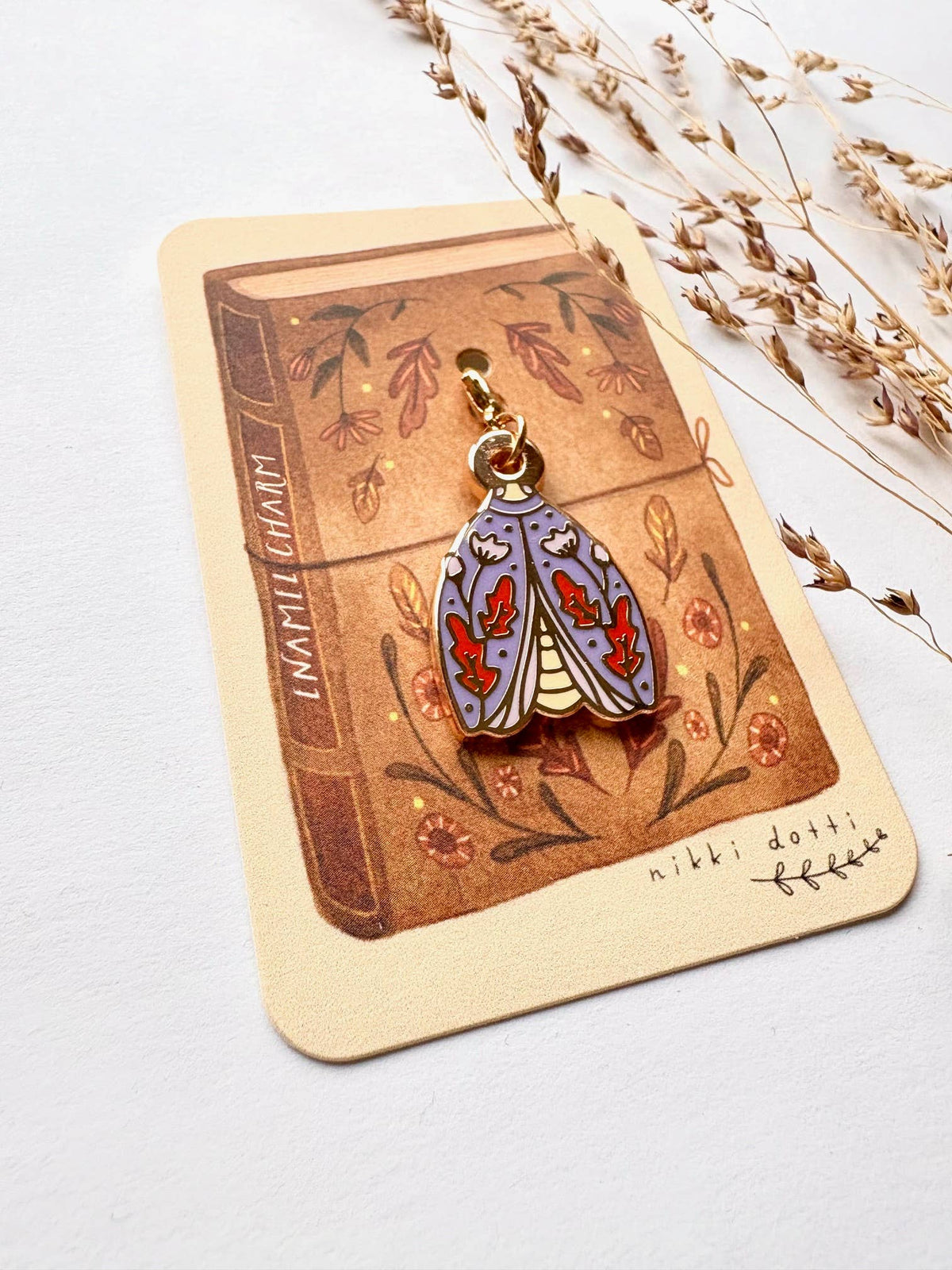 Moth Enamel Charm