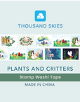 Plants and Critters Stamp Washi Tape