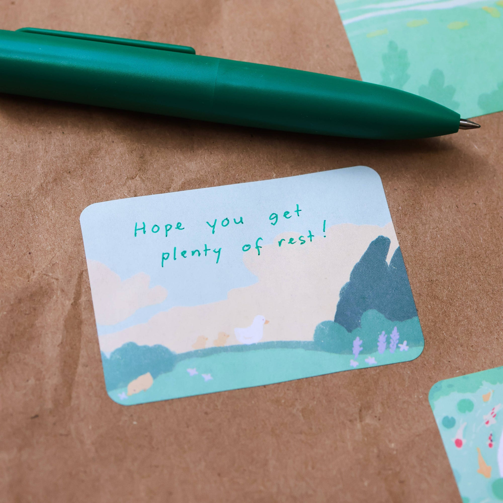 Ducks in Koi Pond Paper Roll Labels