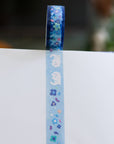 Floral White Cat PET Tape