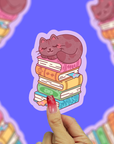 Bookstack Kitty Vinyl Sticker