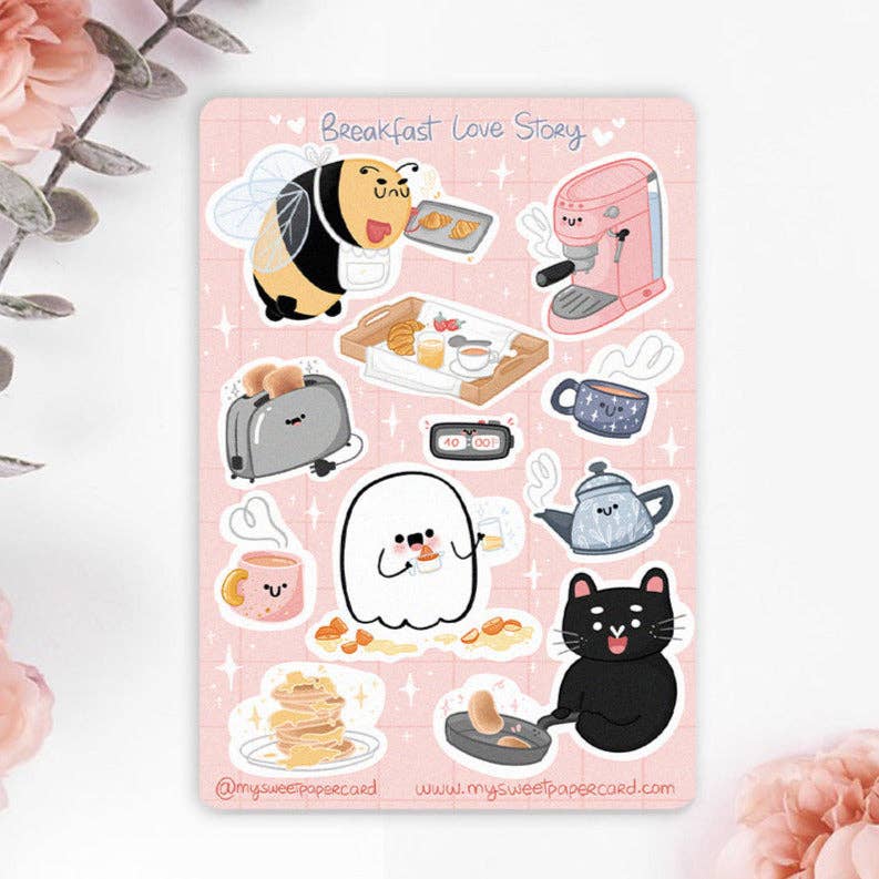 A6 Breakfast Stickers - Planner stickers