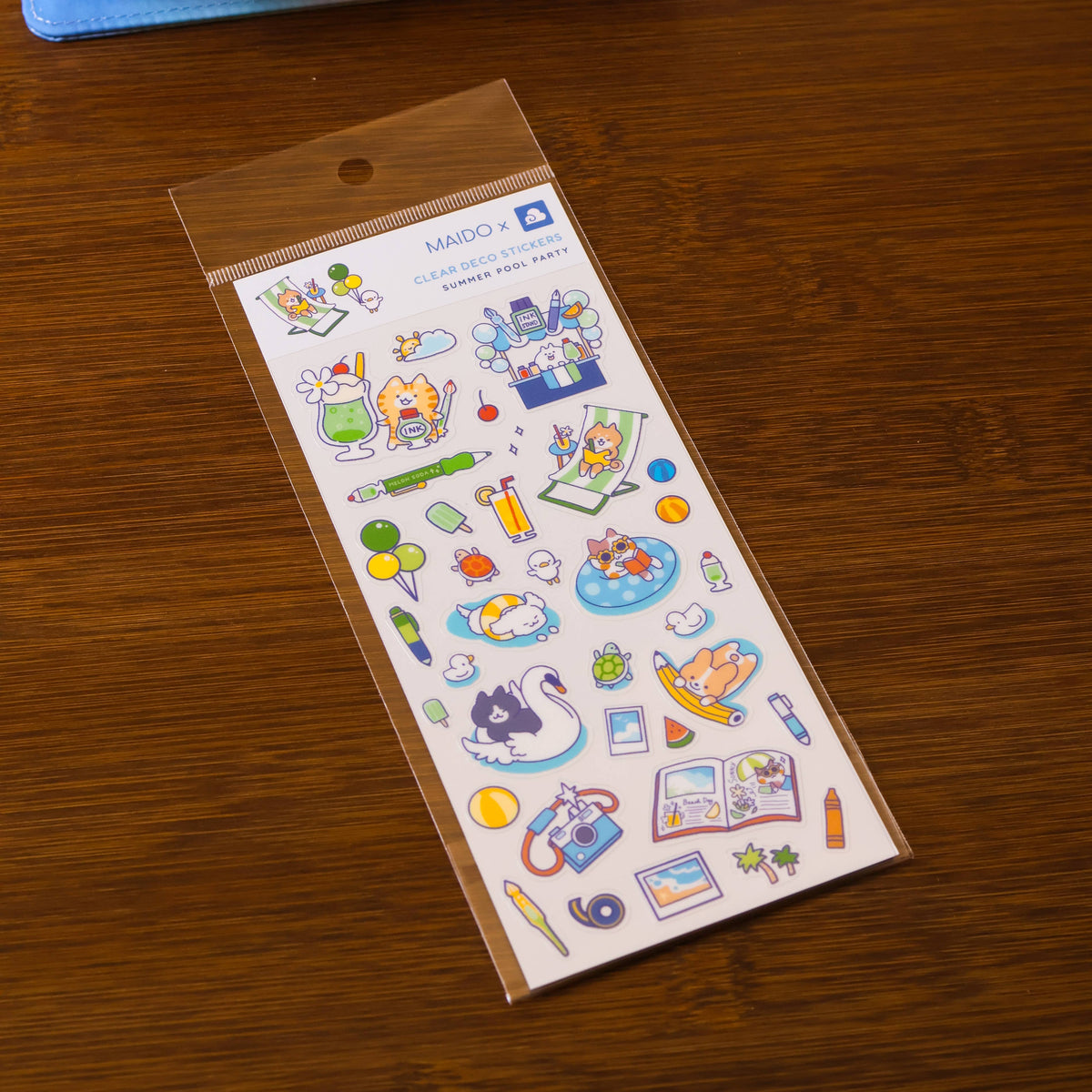 Summer Pool Party Sticker Sheet