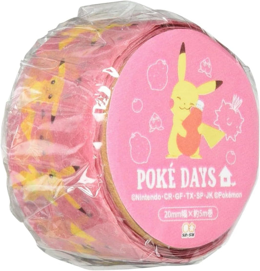 Pikachu poke days die cut washi tape