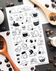 Caffeine Cats 1 Sticker Sheet