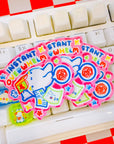 Instant Overwhelm Bunny Vinyl Sticker