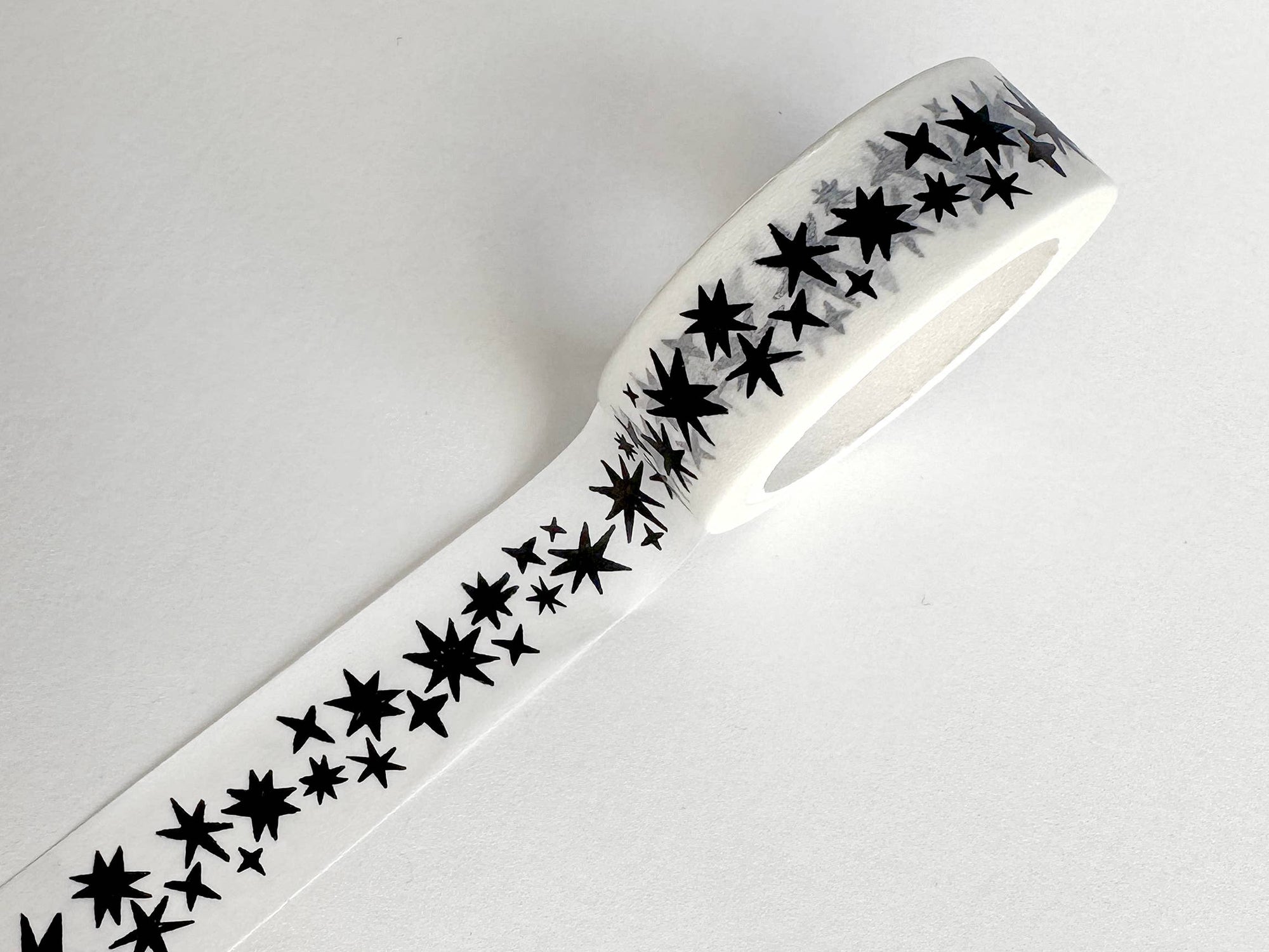 Stars Black &amp; White Pattern Washi Tape
