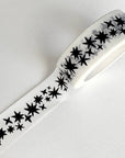 Stars Black & White Pattern Washi Tape