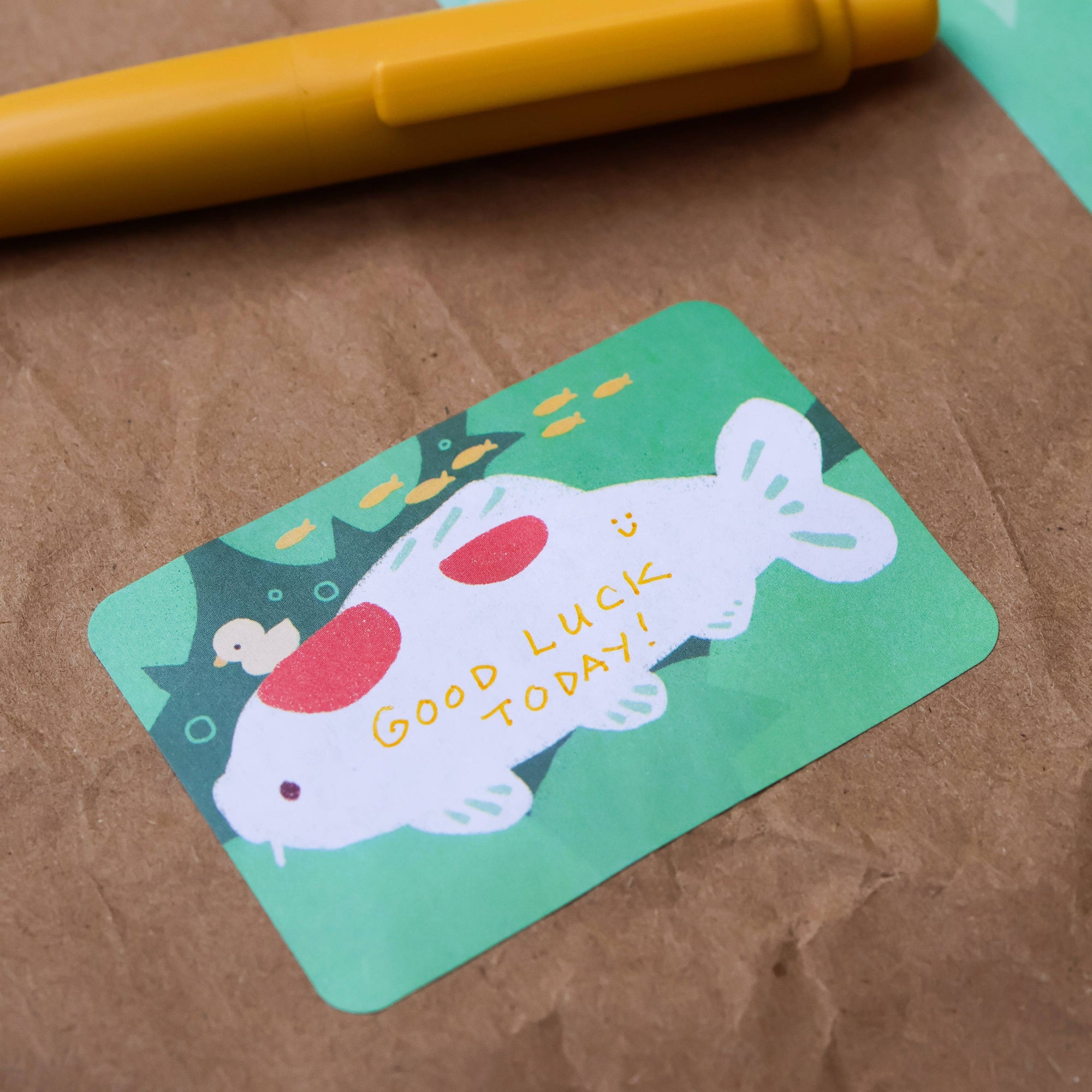Ducks in Koi Pond Paper Roll Labels