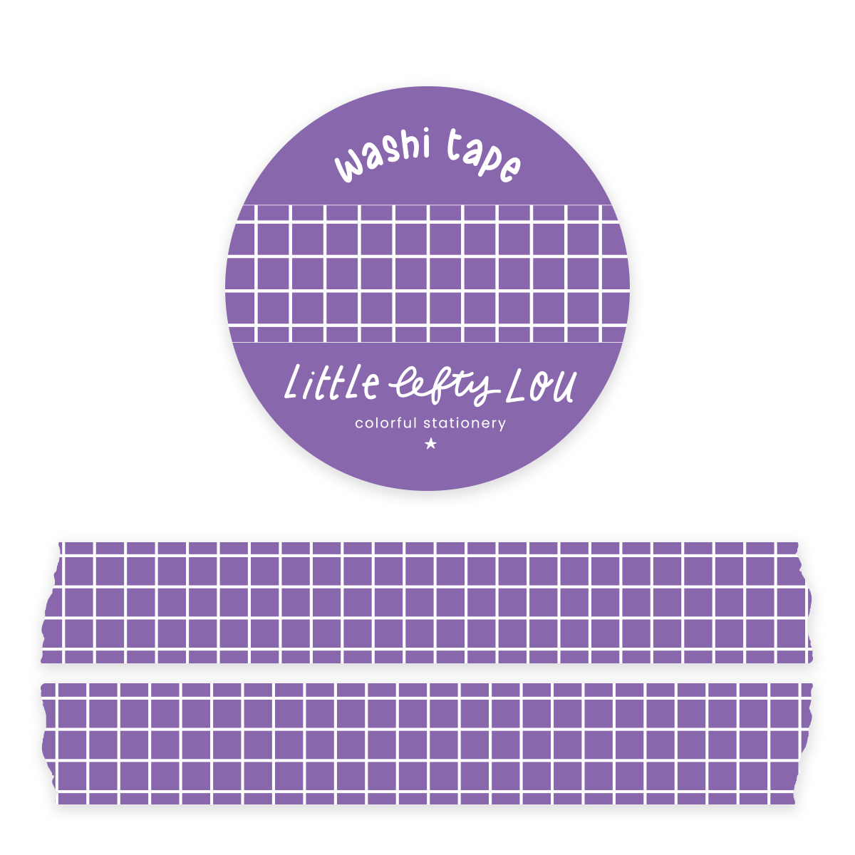 Violet Gridline Washi Tape