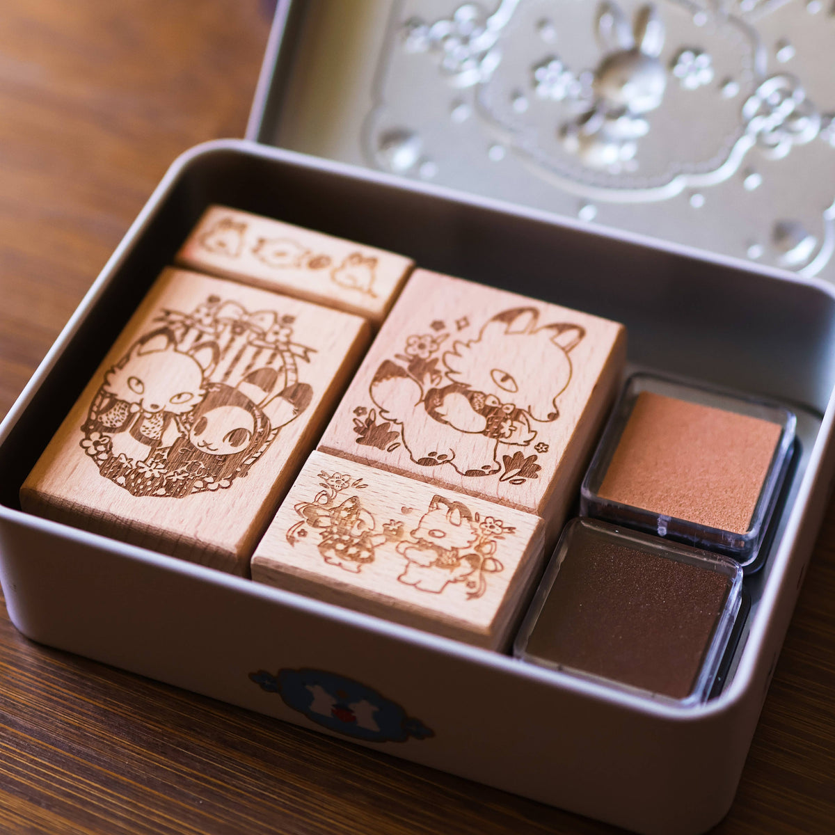 Strawberry Bunny Stamp Tin