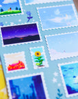 Sky Scenery Stamps Sticker Sheet